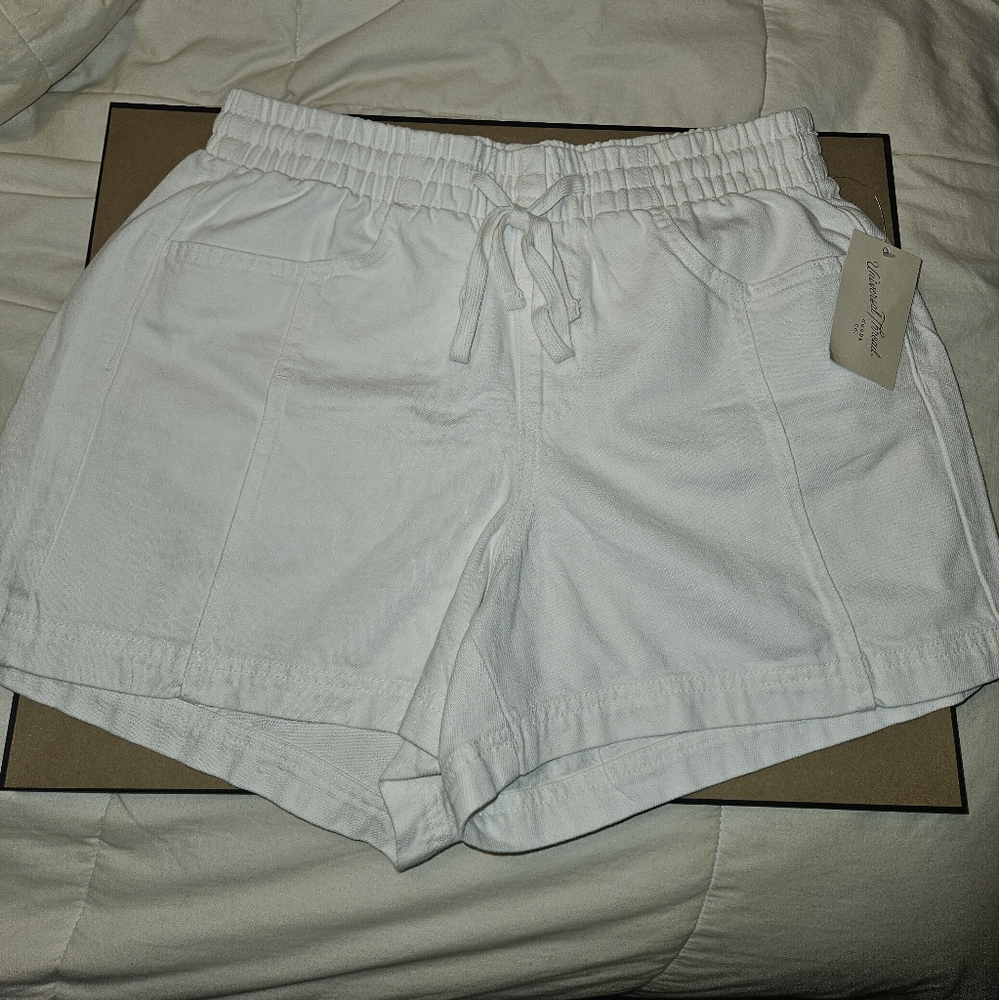 High-Rise Drawstring Denim Beach Shorts from Universal Thread